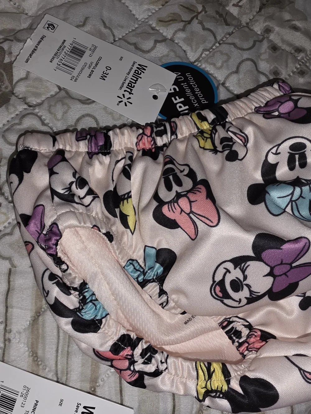 Disney Light Blue Floral Swim Footie with Pink & Orange Accents $20 For Both